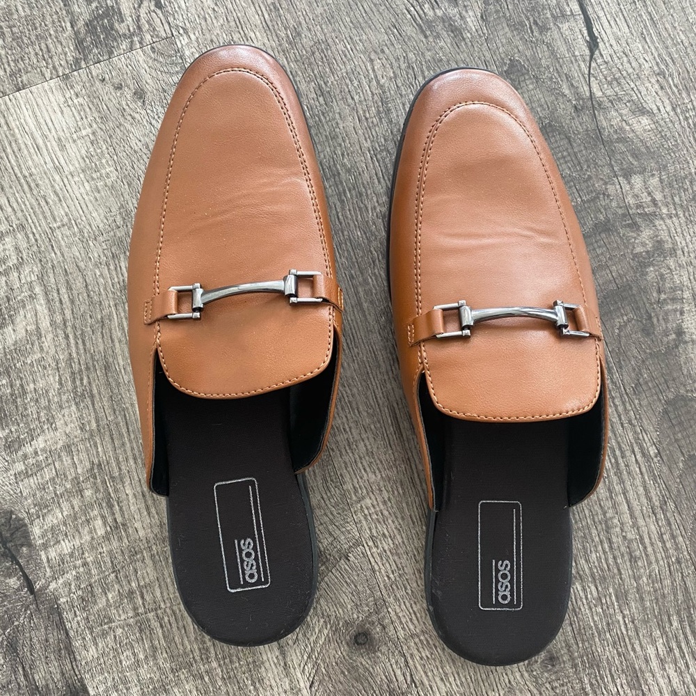 Brand New ASOS Leather Slip-On Mules